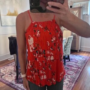 Plisse tropical camisole